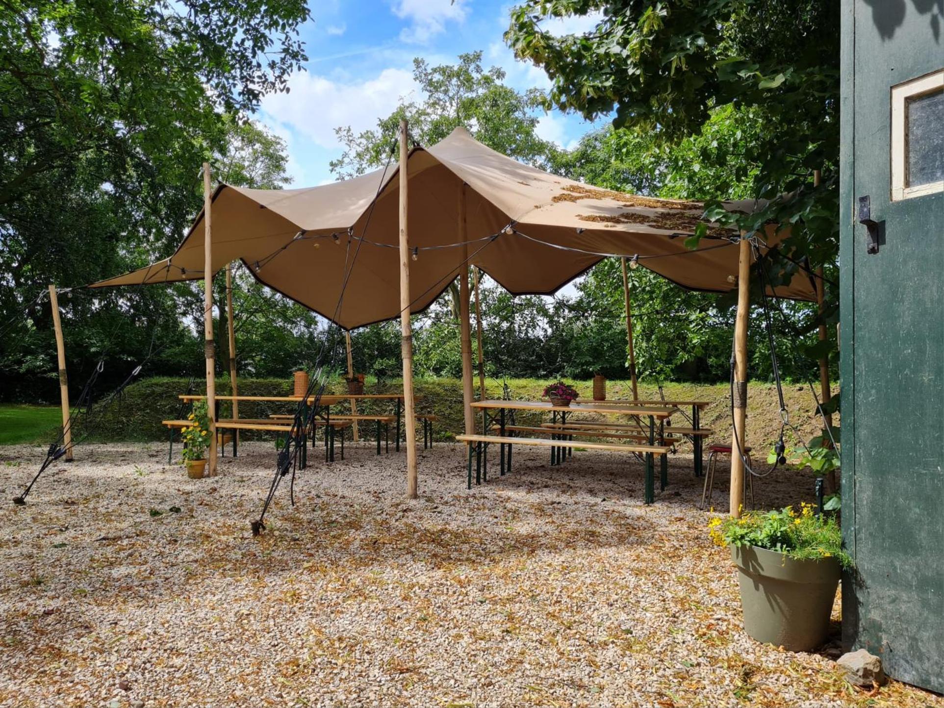 Bell Tent In Een Voedselbos Nederweert-Eind المظهر الخارجي الصورة